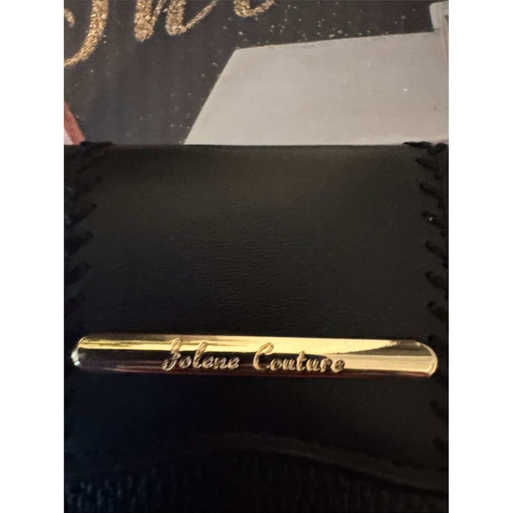 Jolene Couture Black Leather Wallet with Gold Accent - Picture 1 of 4